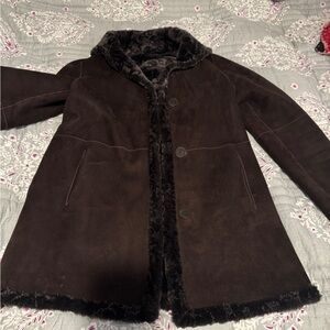 Blue Duck luxurious Women's Brown Shearling Jacket